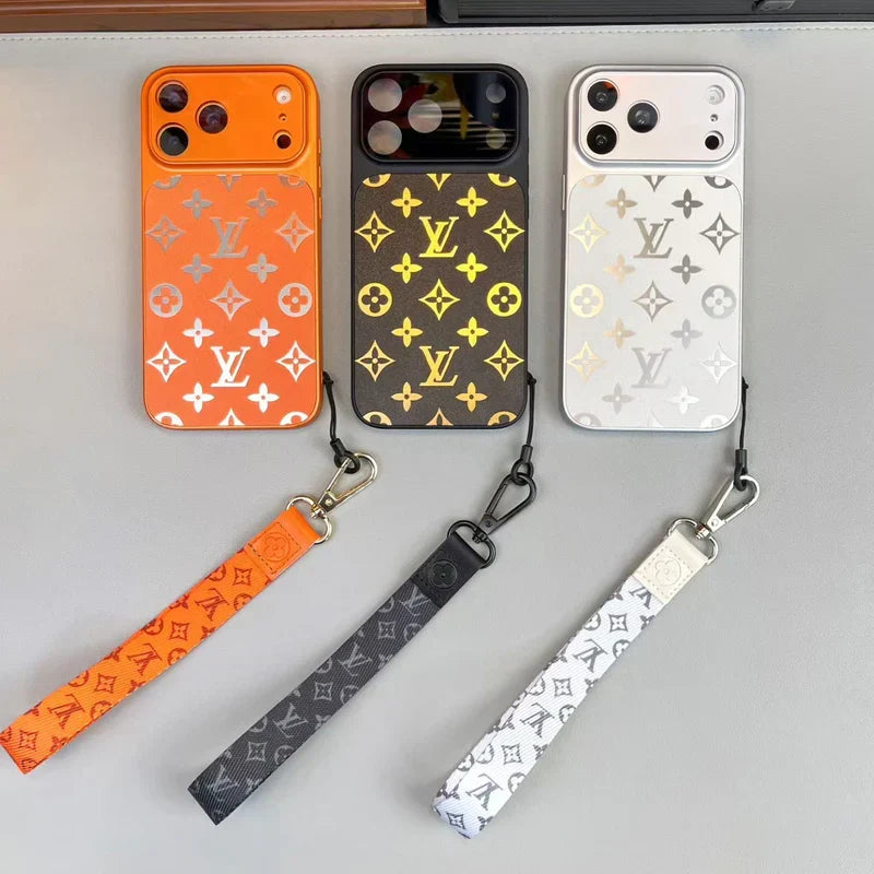 Premium Louis Vuitton Monogram Phone Case With Mini Strap for iPhone 12-18 Pro & Pro Max
