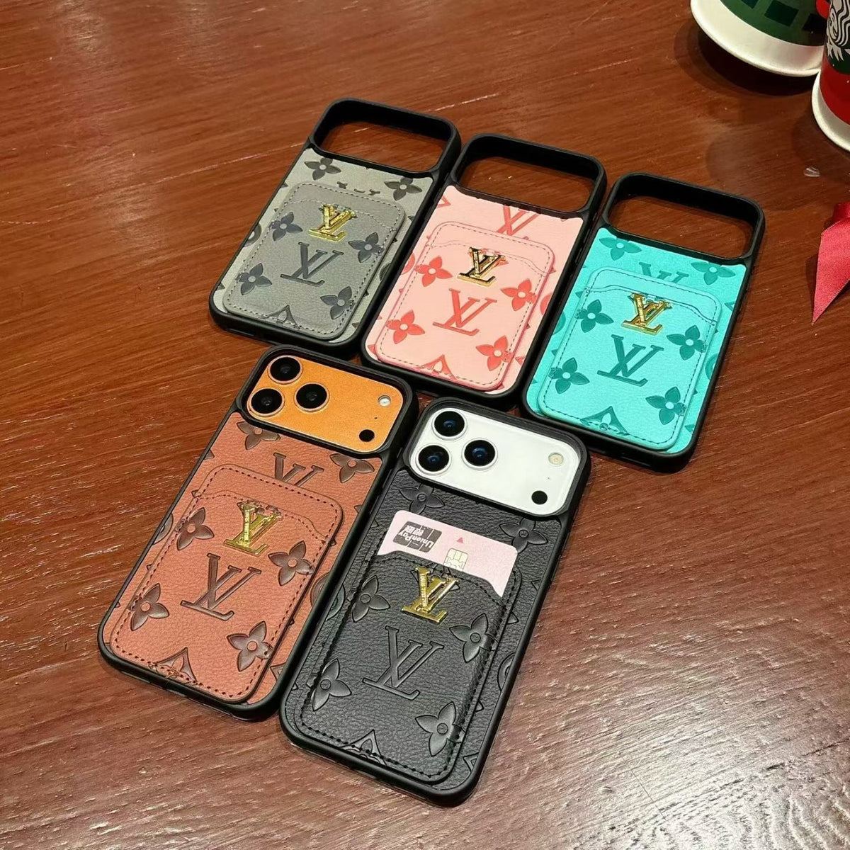 Premium Textured Case with Integrated Card Slot for iPhone 12-18 Pro & Pro Max