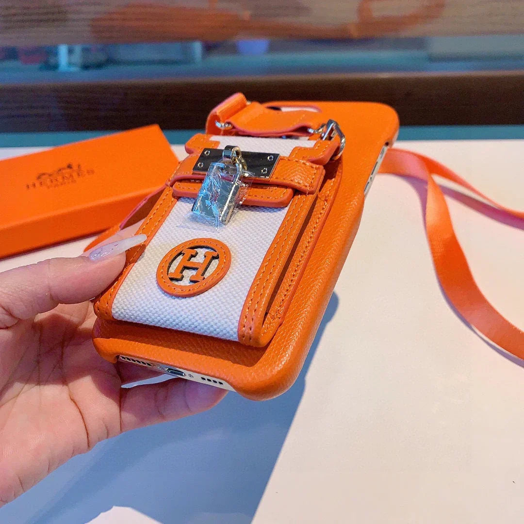 Hermes Luxury Leather Phone Case For iPhone 1