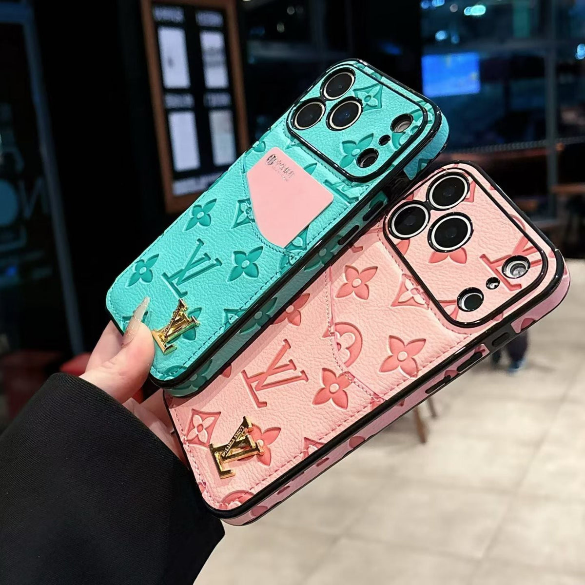 Luxury Phone Case with Card Holder For iPhone 12-18 Pro & Pro Max