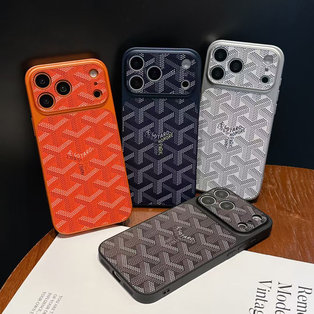 GYD Chevron Pattern Leather Case for iPhone 13-18 Pro & Pro Max