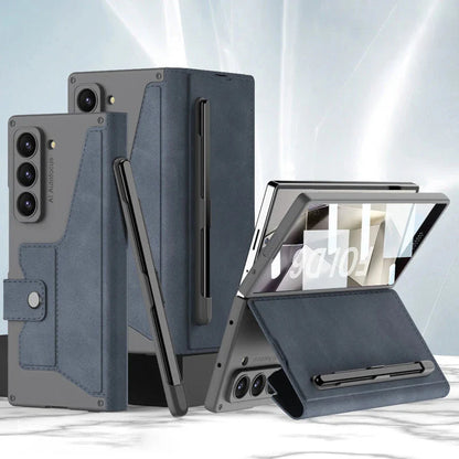 Armor Z Fold 6, 5, 4 Wallet, Pen slot, Leather Case theroxymob