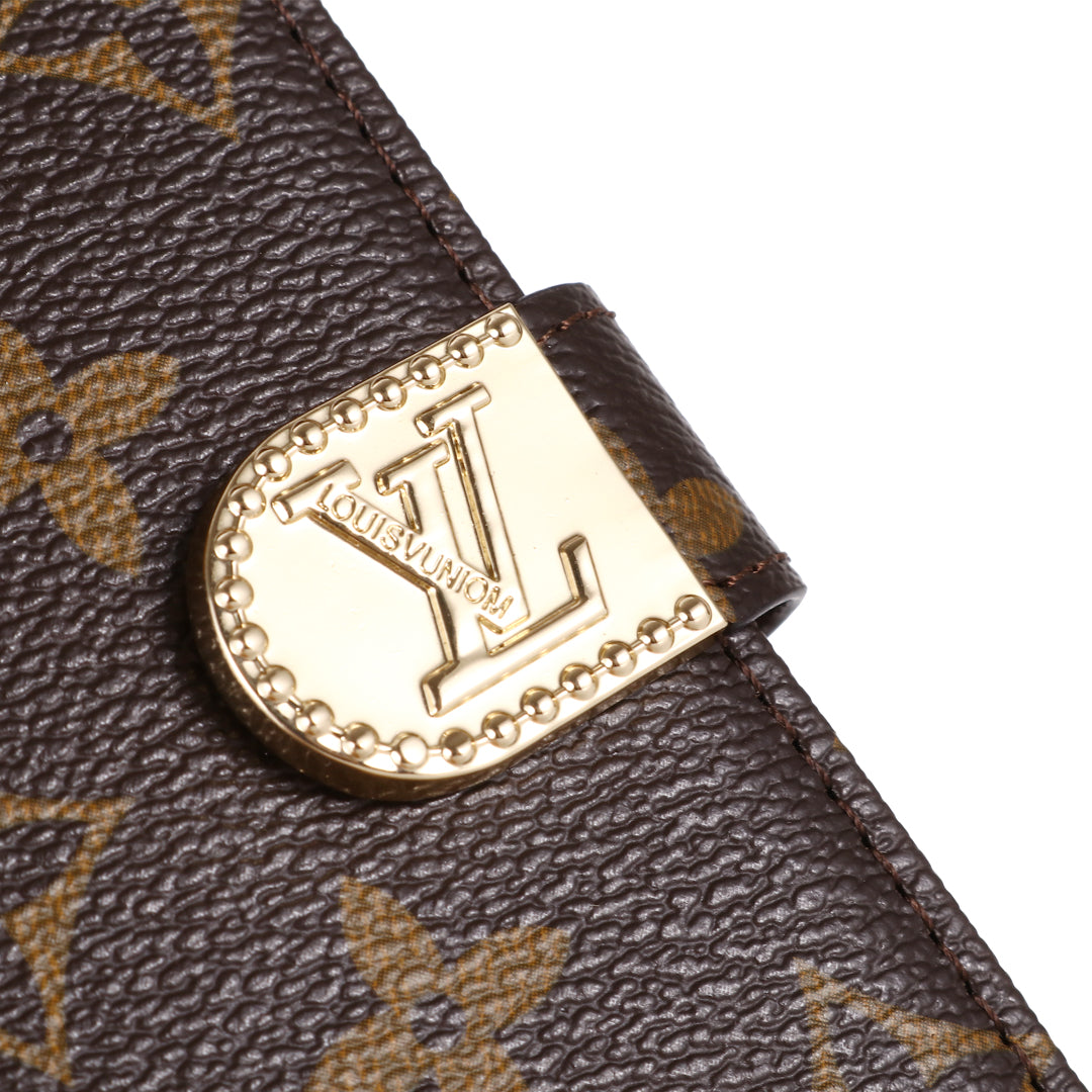 MONOGRAM CANVAS LEATHER WALLET SAMSUNG MOBILE PHONE CASE Roxy New