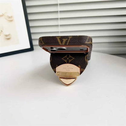 LV Luxury Phone Case with Strape For iPhone 12-18 Pro & Pro Max