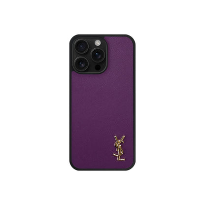 Luxury Phone Case with Gold Logo for iPhone 12-18 Pro & Pro Max