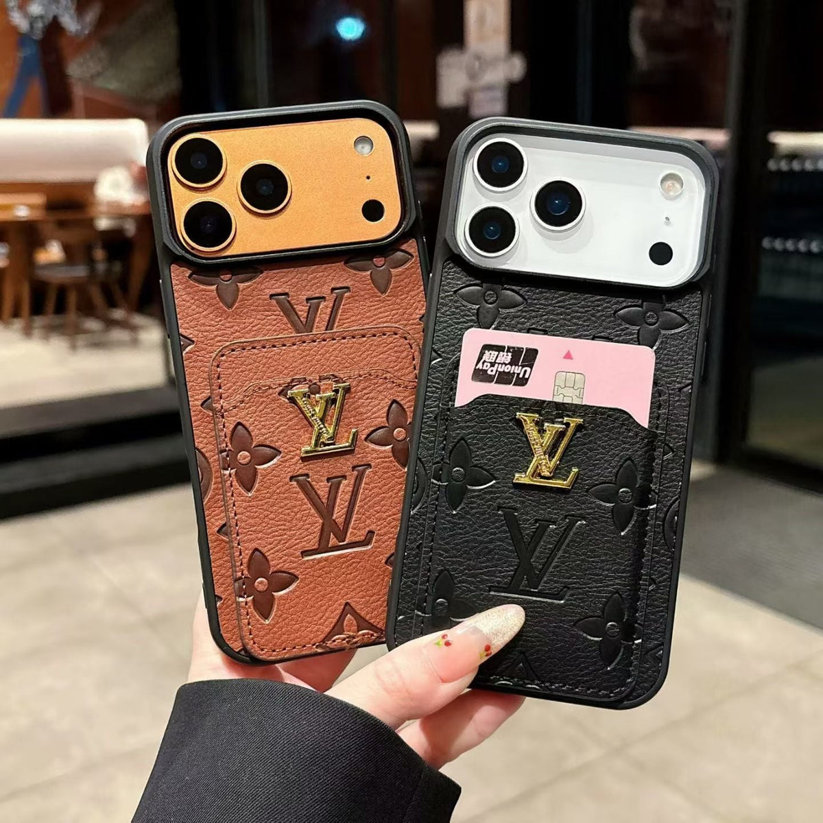 Premium Textured Case with Integrated Card Slot for iPhone 12-18 Pro & Pro Max