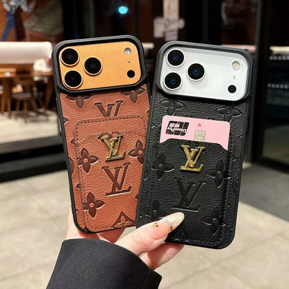 Premium Textured Case with Integrated Card Slot for iPhone 12-18 Pro & Pro Max