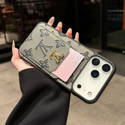 Premium Textured Case with Integrated Card Slot for iPhone 12-18 Pro & Pro Max