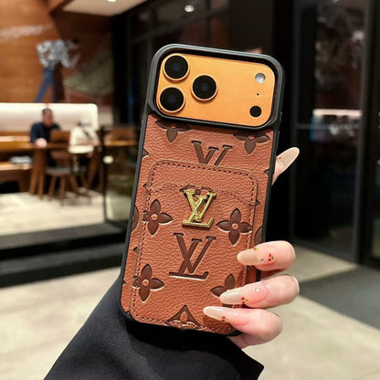 Premium Textured Case with Integrated Card Slot for iPhone 12-18 Pro & Pro Max