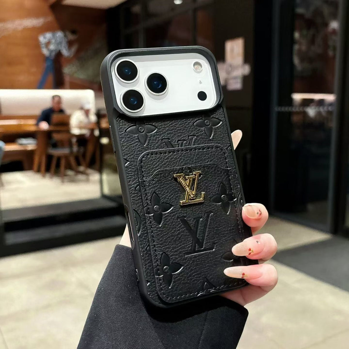 Premium Textured Case with Integrated Card Slot for iPhone 12-18 Pro & Pro Max