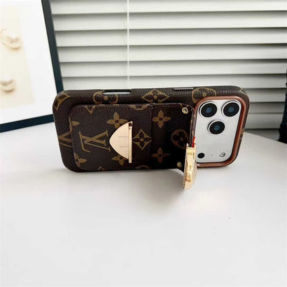 LV Luxury Phone Case with Strape For iPhone 12-18 Pro & Pro Max