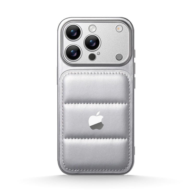 Premium Puffer Leather Case for iPhone 13-17 Series