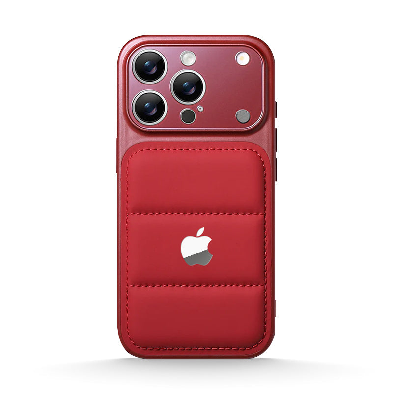 Premium Puffer Leather Case for iPhone 13-17 Series