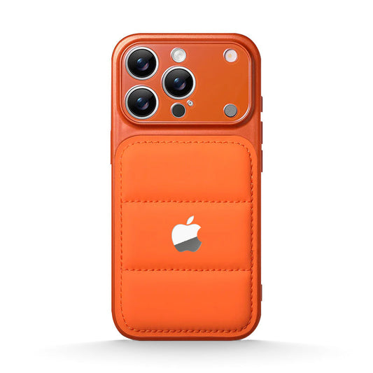 Premium Puffer Leather Case for iPhone 13-17 Series