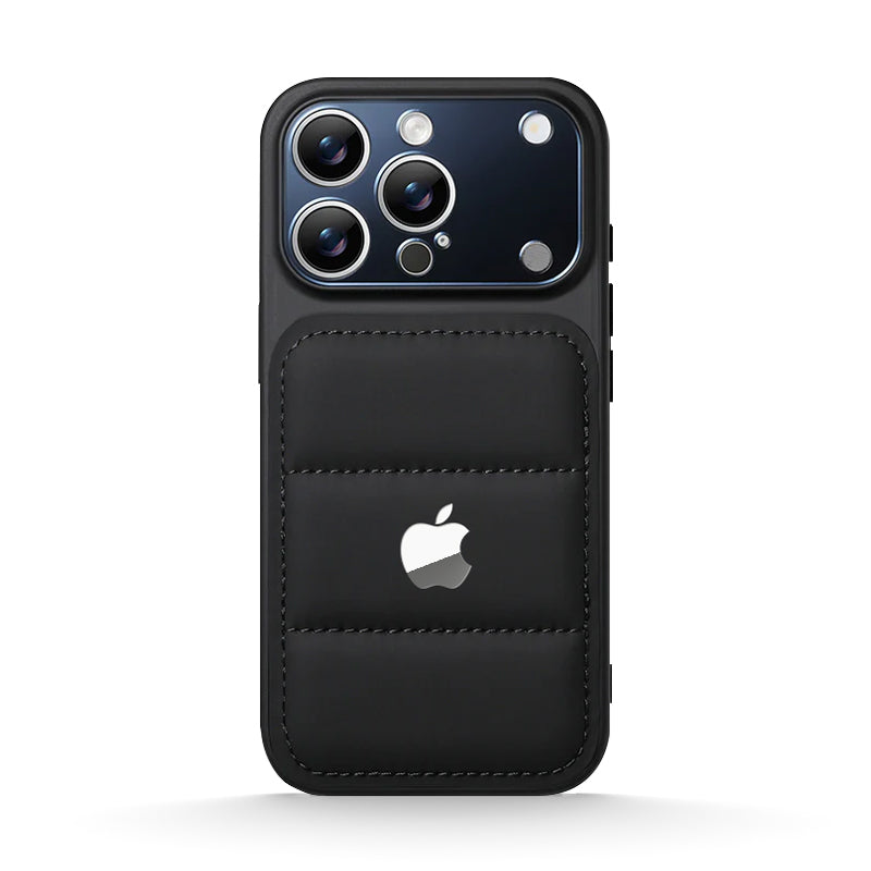 Premium Puffer Leather Case for iPhone 13-17 Series