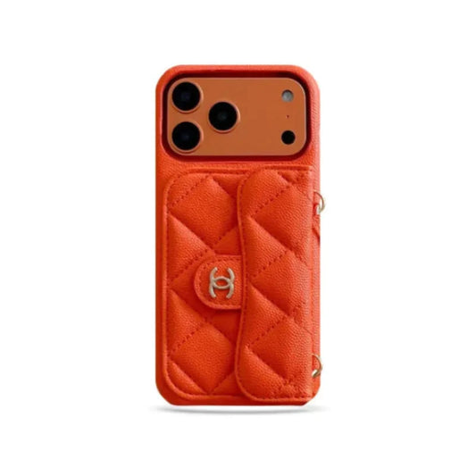 Premium Quilted Leather Crossbody Wallet Case for iPhone 12-18 Pro & Pro Max