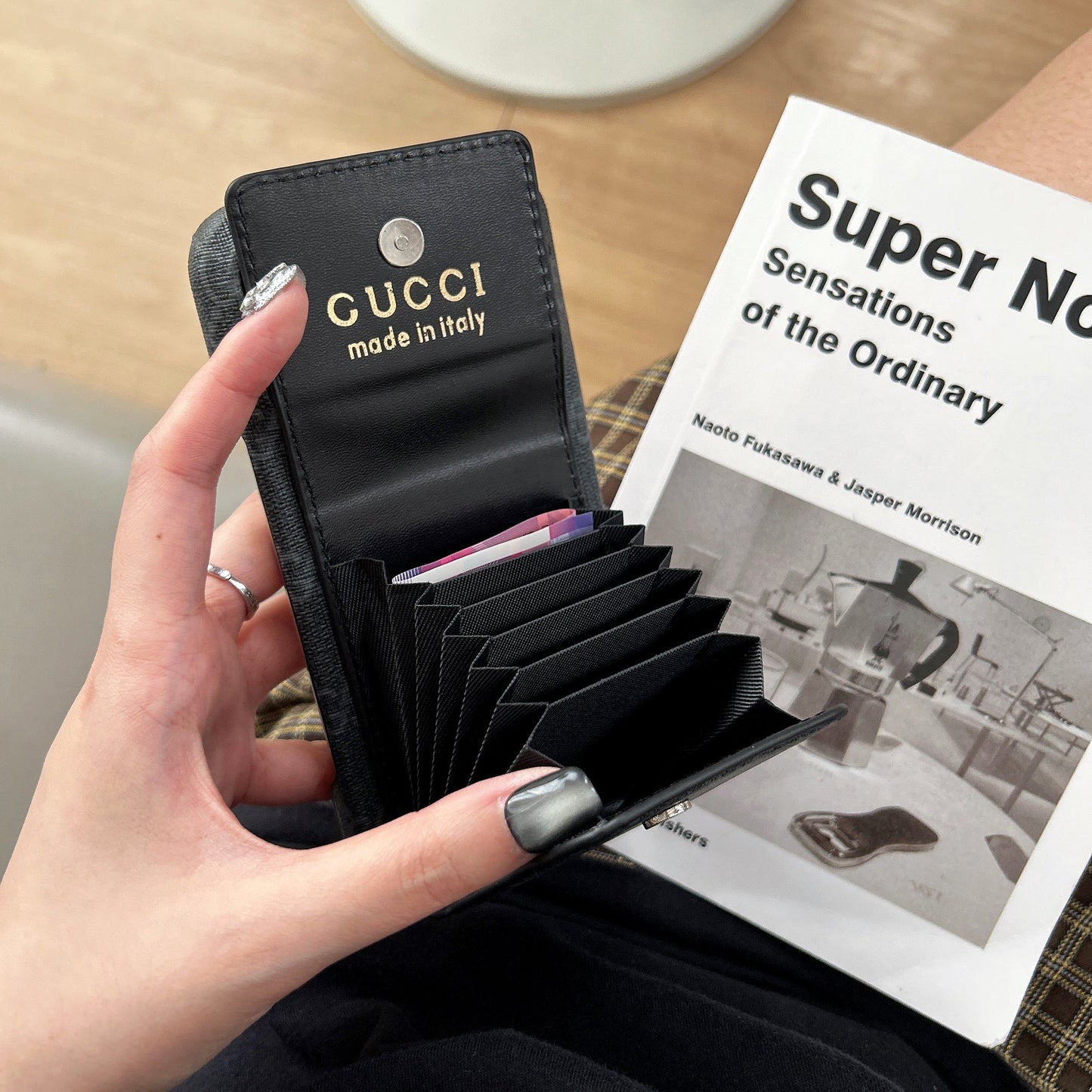 Stylish GG iPhone Case with Card Holder for iPhone 12-17