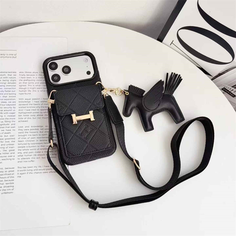 Luxury Crossbody Mini Bag Case with Charms - iPhone 12-18 Pro & Pro Max