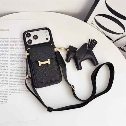 Luxury Crossbody Mini Bag Case with Charms - iPhone 12-18 Pro & Pro Max