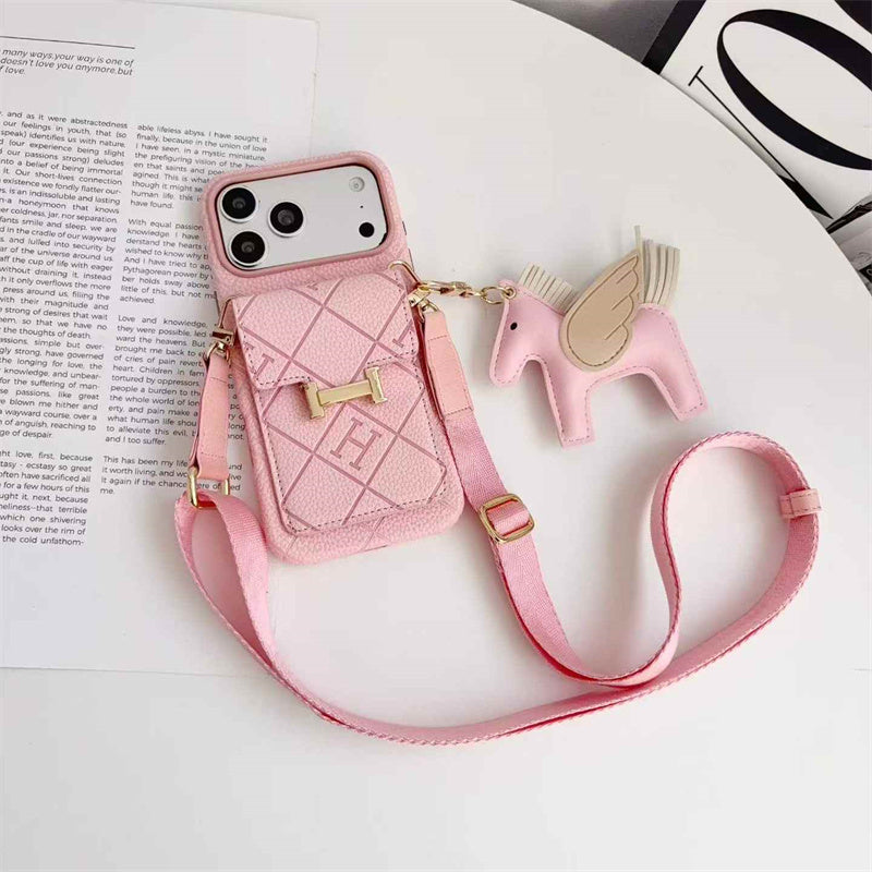 Luxury Crossbody Mini Bag Case with Charms - iPhone 12-18 Pro & Pro Max