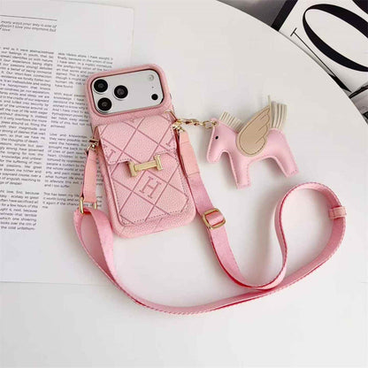 Luxury Crossbody Mini Bag Case with Charms - iPhone 12-18 Pro & Pro Max