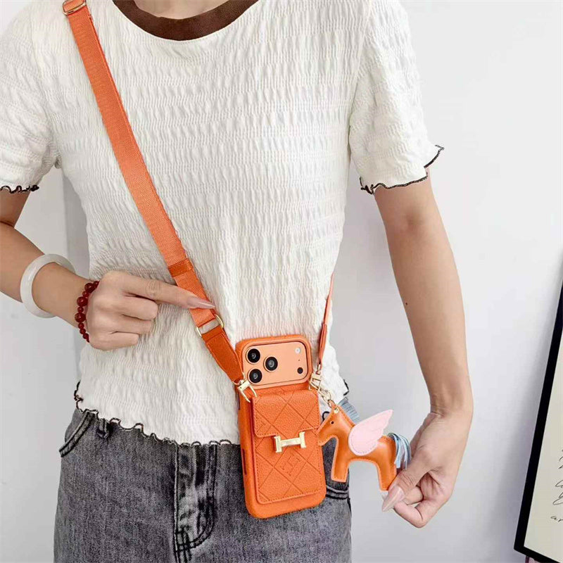 Luxury Crossbody Mini Bag Case with Charms - iPhone 12-18 Pro & Pro Max
