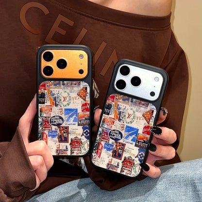 Vintage Travel Collage Luxury Case for iPhone 14-18 Pro & Pro Max