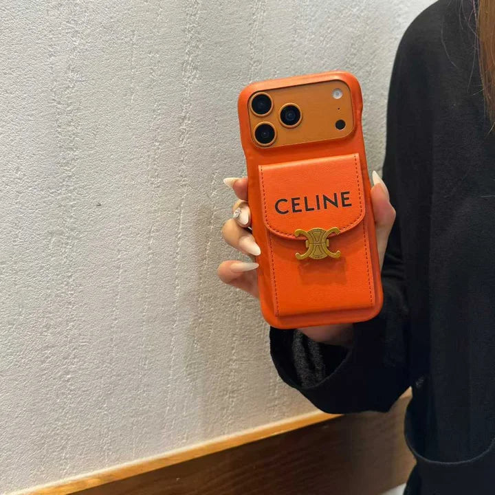 Luxury Leather Case with Makeup Mirror For iPhone 14-17