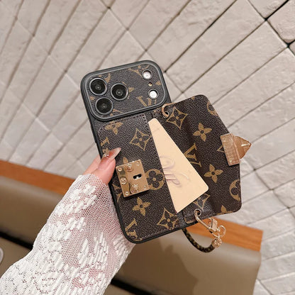 Luxury Monogram Crossbody Phone Bag for iPhone 12-18 Pro & Pro Max