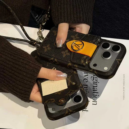 Luxury Leather Wallet Card Holder Phone Case For iPhone 12-18 Pro & Pro Max