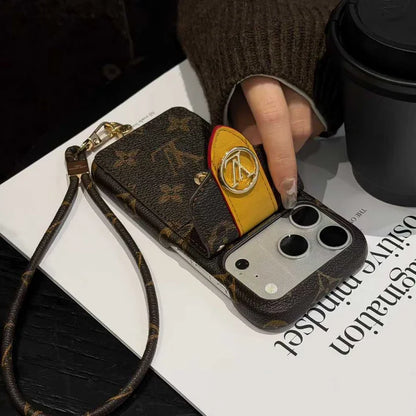 Luxury Leather Wallet Card Holder Phone Case For iPhone 12-18 Pro & Pro Max