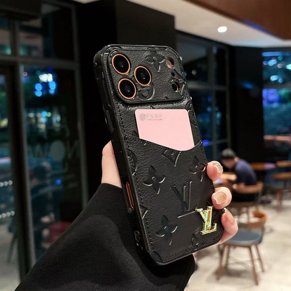 Luxury Phone Case with Card Holder For iPhone 12-18 Pro & Pro Max