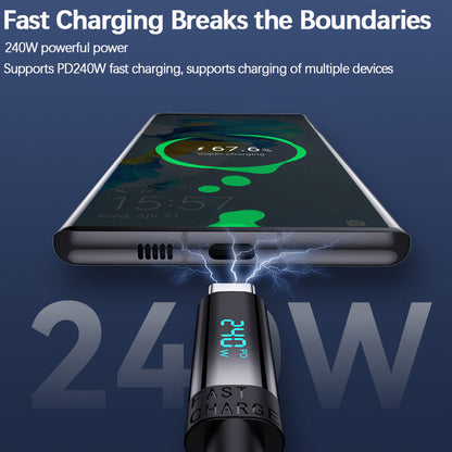 240W Fast Charging CC Cable With Digital Display