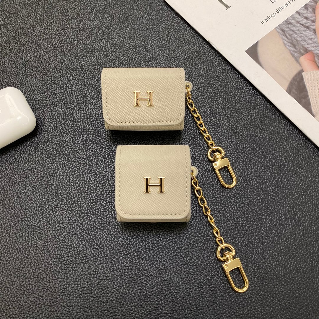 Luxury Hermes Leather AirPods Protective Case