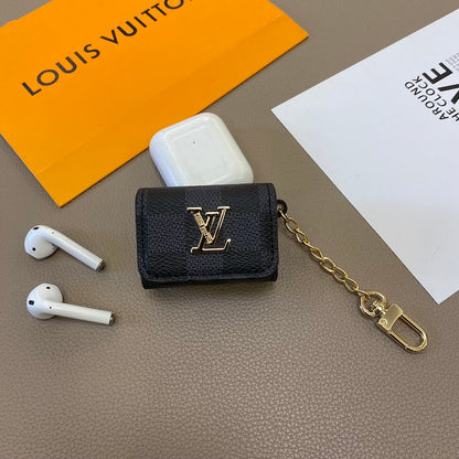 Luxury Genuine Leather Case for Apple AirPods Headphones Roxy New