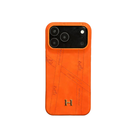 Hermes Luxury Leather Case For iPhone 12-17