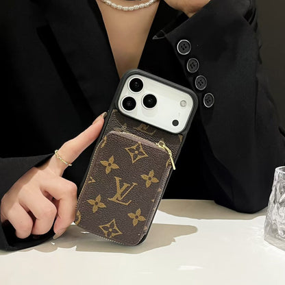 Luxury Leather Wallet Card Holder Crossbody iPhone Case For iPhone 12-18 Pro & Pro Max