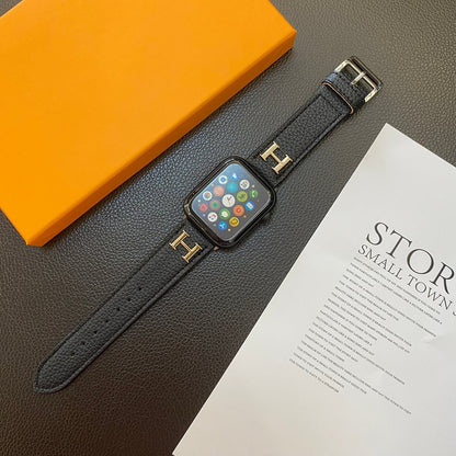 Genuine Pattern Leather Apple Watch Strap Roxy New