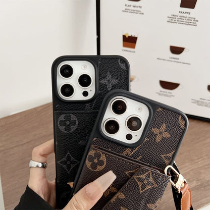 Crossbody Wallet Accordion Card Holder Canvas iPhone Leather cases Roxy New 2