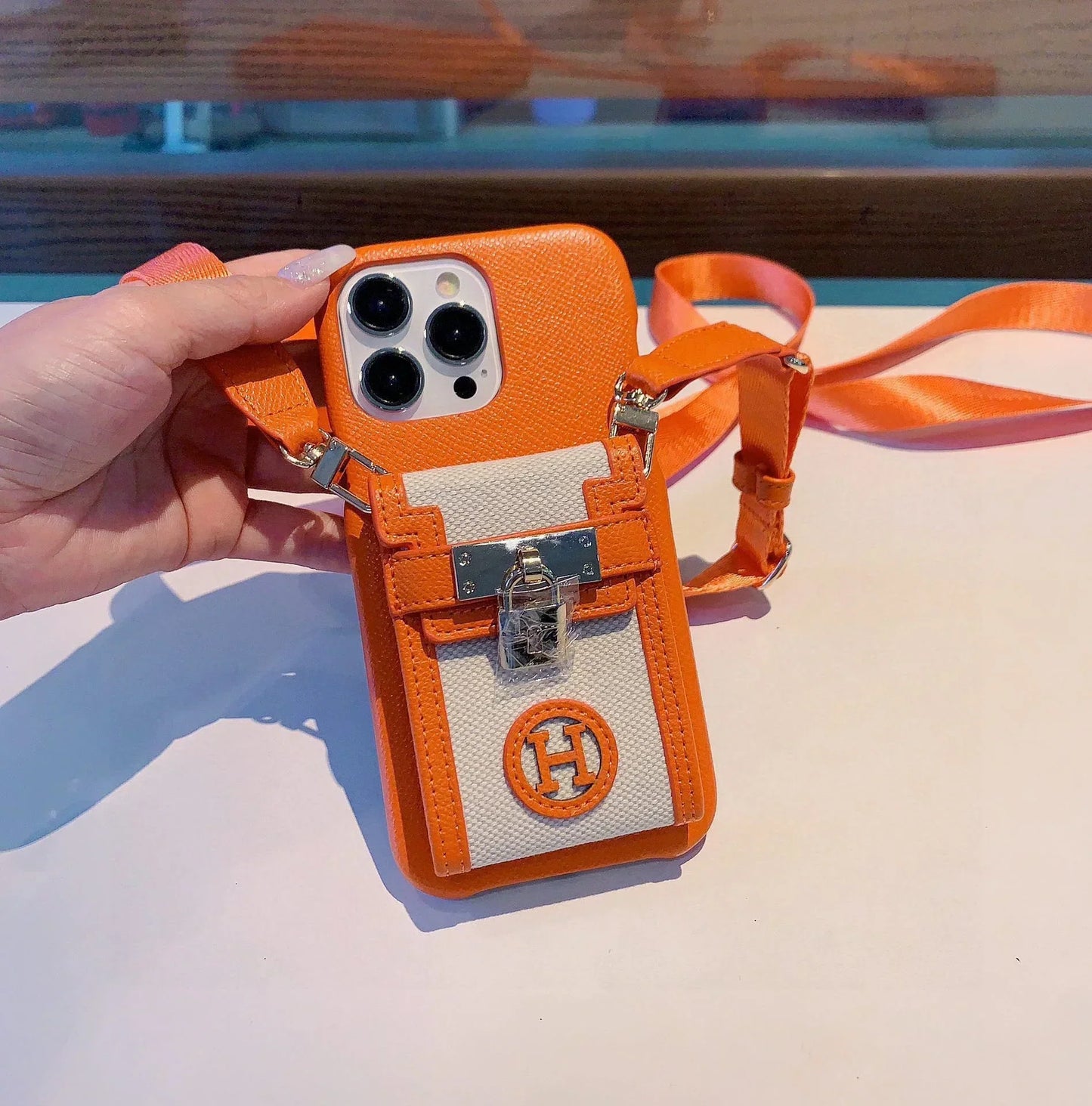 Hermes Luxury Leather Phone Case For iPhone 1