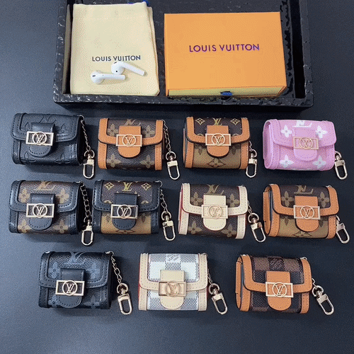 Refined Leather Monogram AirPods Cases