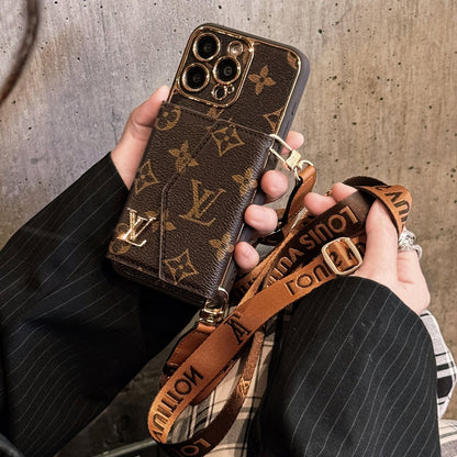 Luxury Leather Wallet Card Holder Phone Case For iPhone 12-18 Pro & Pro Max