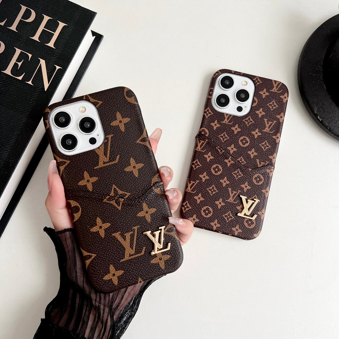 Classic Leather Monogram iPhone Case Card Holder Roxy New 2