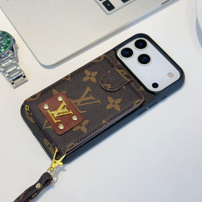 Luxury Leather Case Card Holder For iPhone 12-18 Pro & Pro Max