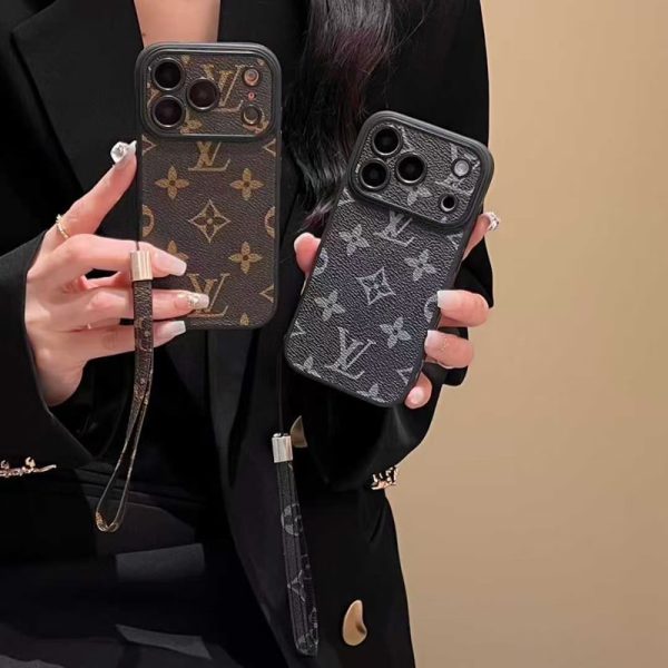 Louis Vuitton Phone Monogram Case with Strap For iPhone 12-18 Pro & Pro Max