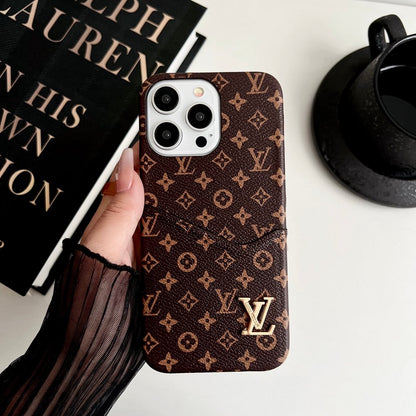 Classic Leather Monogram iPhone Case Card Holder Roxy New 2