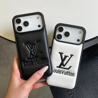 Luxury LV Leather Ultra-Slim Cover For iPhone 12-18 Pro & Pro Max