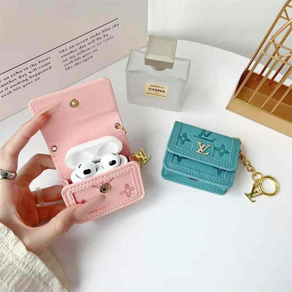 Luxury Leather AirPods Case | Designer Protective Cover with Clip