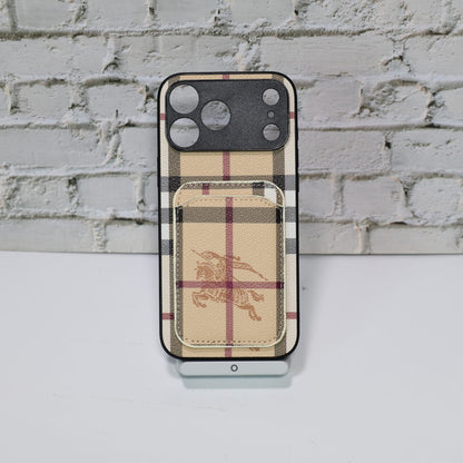 Luxury Card Holder Phone Case For iPhone 12-17