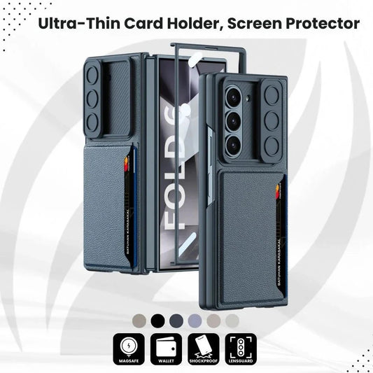 Ultra-Thin Z Fold 6 Card Holder, Screen Protector Case theroxymob